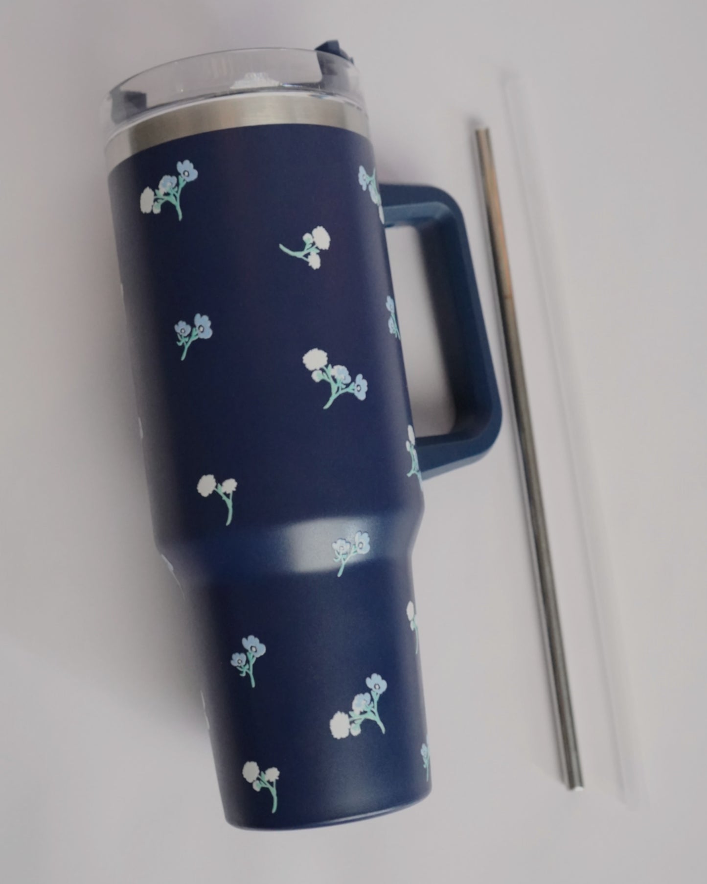 Minimal Floral Print Stainless Steel 1200 ML Water Tumbler