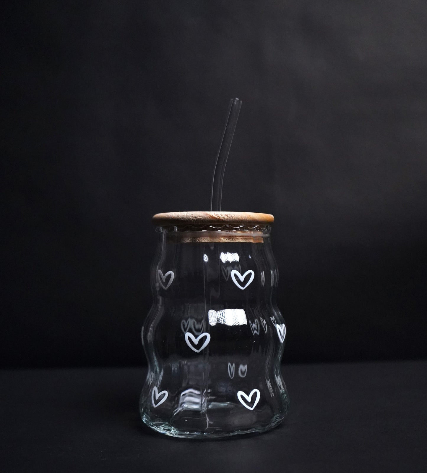 White Hearts Line Tumbler