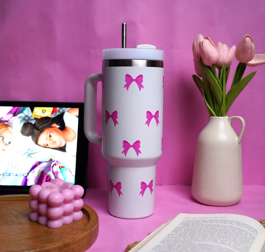 Pookie Bow Tumbler Dark Pink