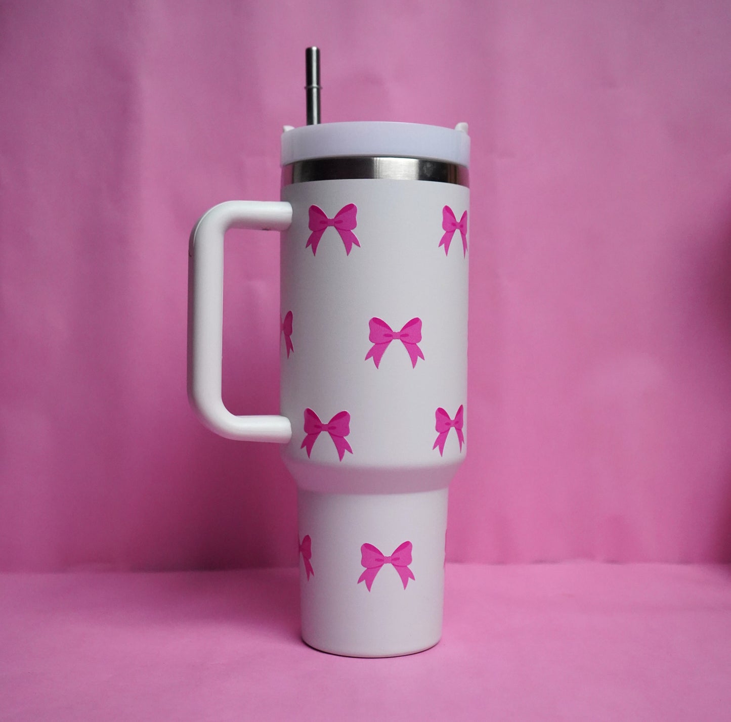 Pookie Bow Tumbler Dark Pink