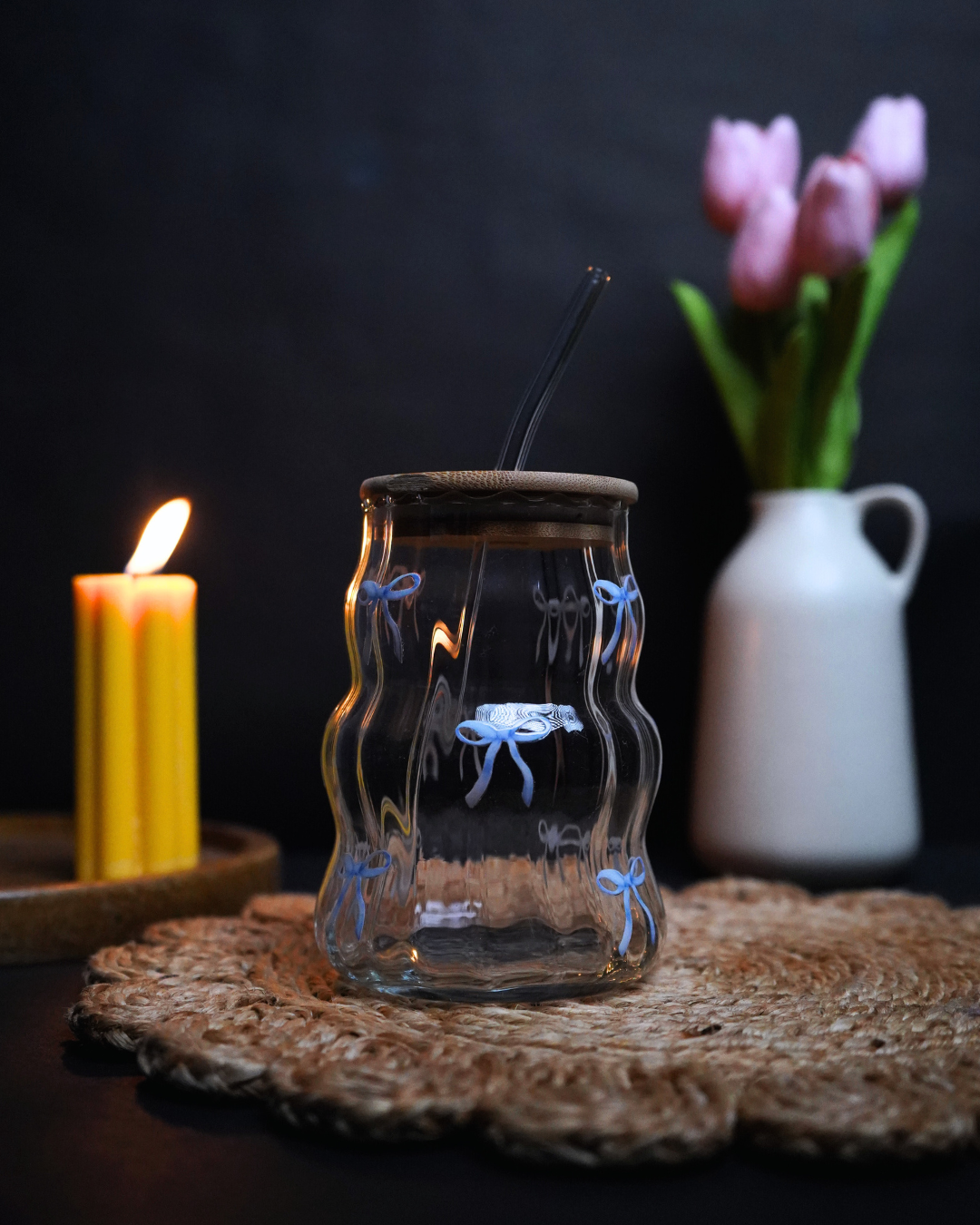 Blue Bow Line Tumbler