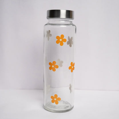 Yellow Sunflower Glass Bottle 500ML