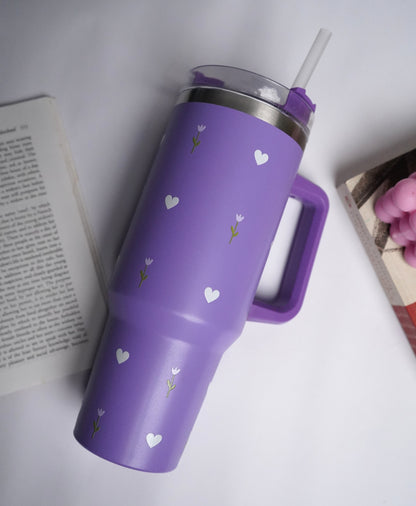 Pruple Flower Tumbler Purple