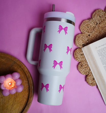 Pookie Bow Tumbler Dark Pink