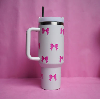 Pookie Bow Tumbler Dark Pink