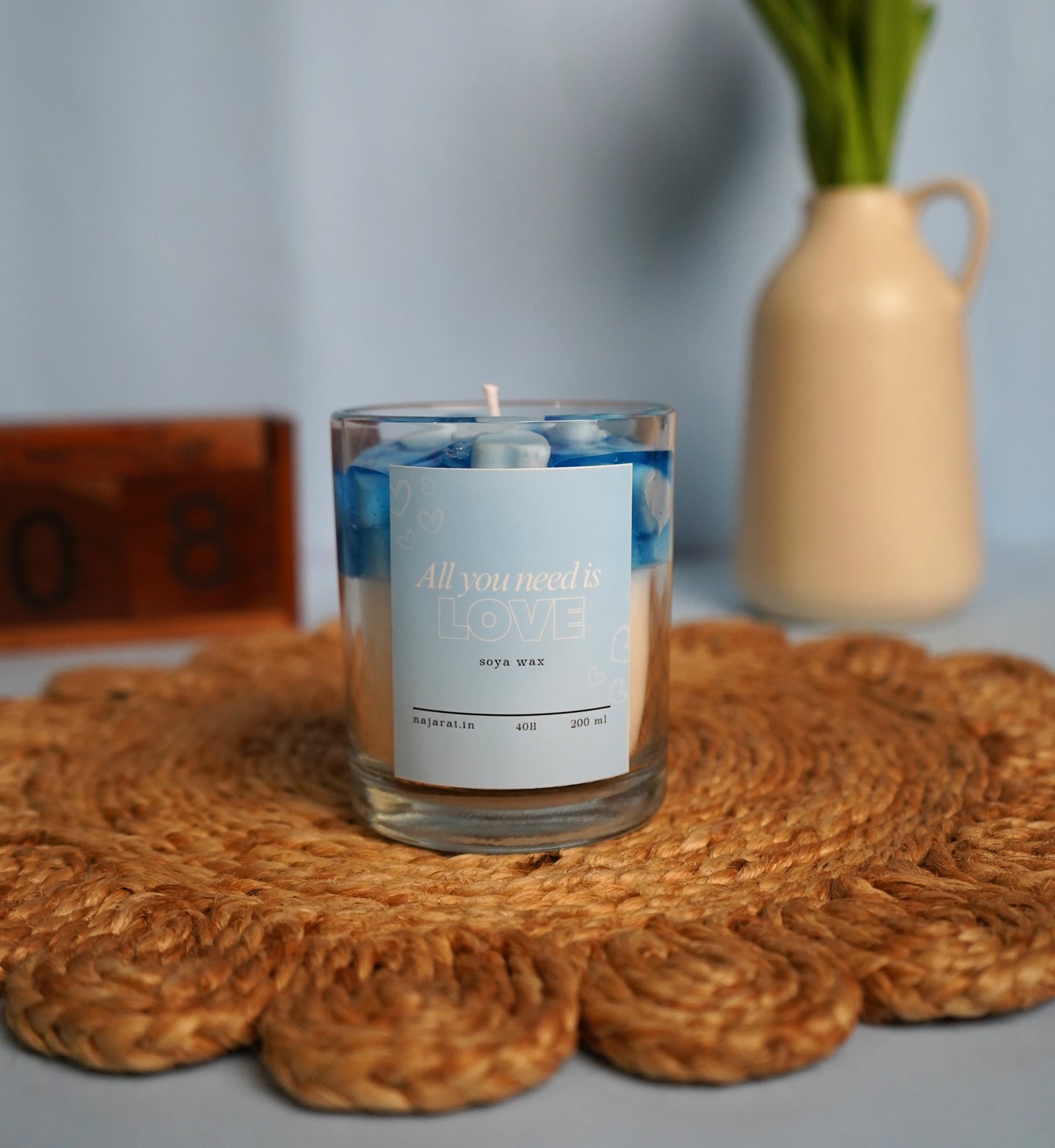 Blue Heart Scented Candle 220ml