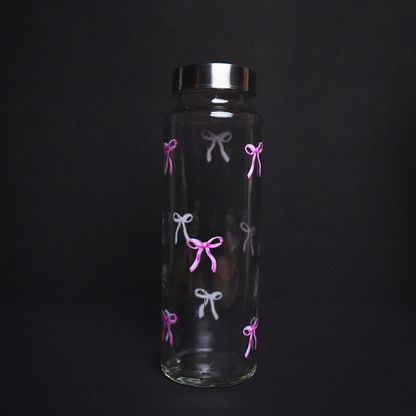 Pookie Bow Glass Bottle 500ML
